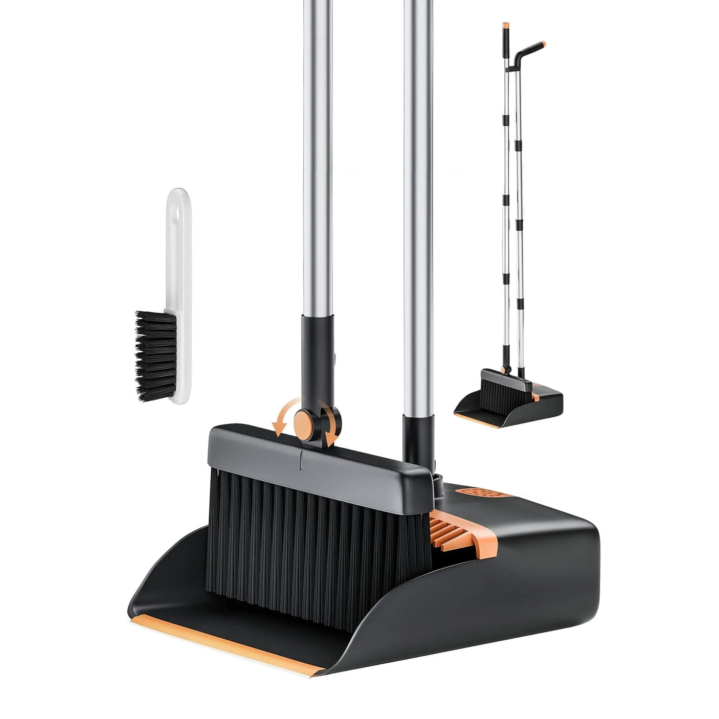 Kost og støvbrett, med støvfanger