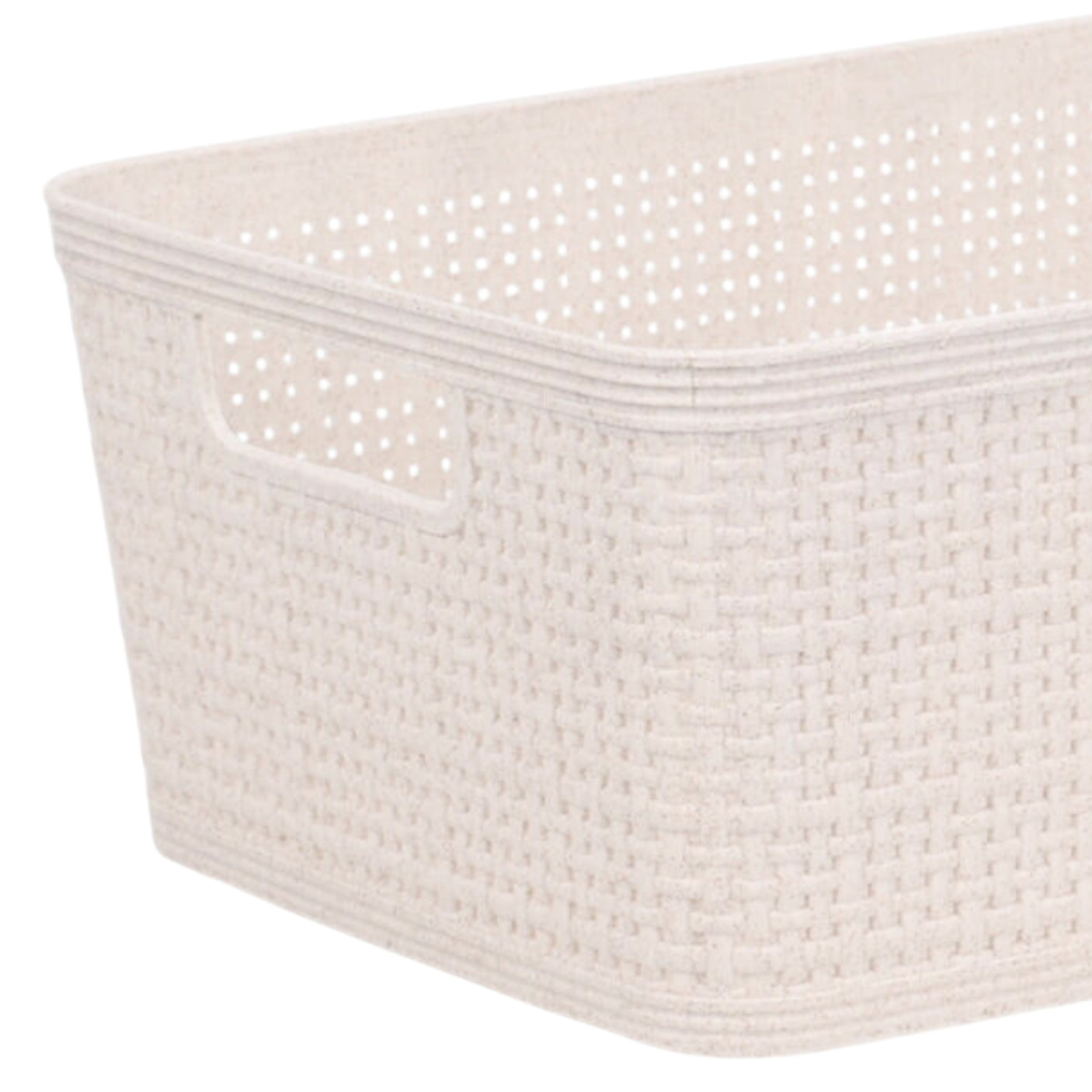 2-pk Oppbevaringskurv sandfarget 25 x 19 x 10 cm