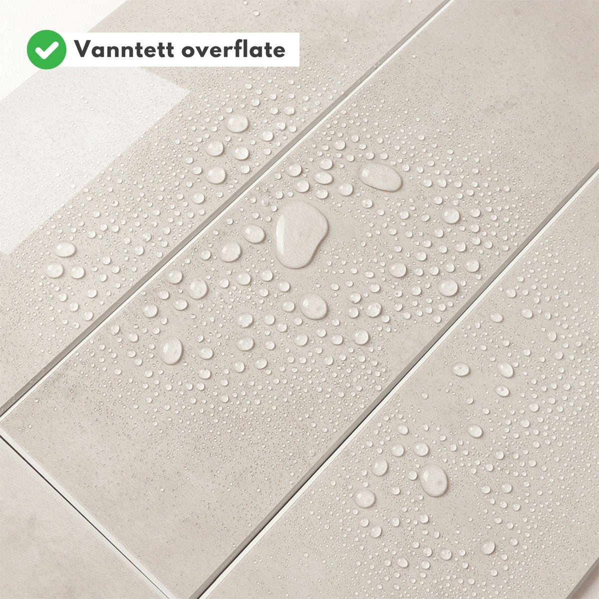 Vareprøve: Louise gloss creme selvklebende veggfliser - Lindas Dekor