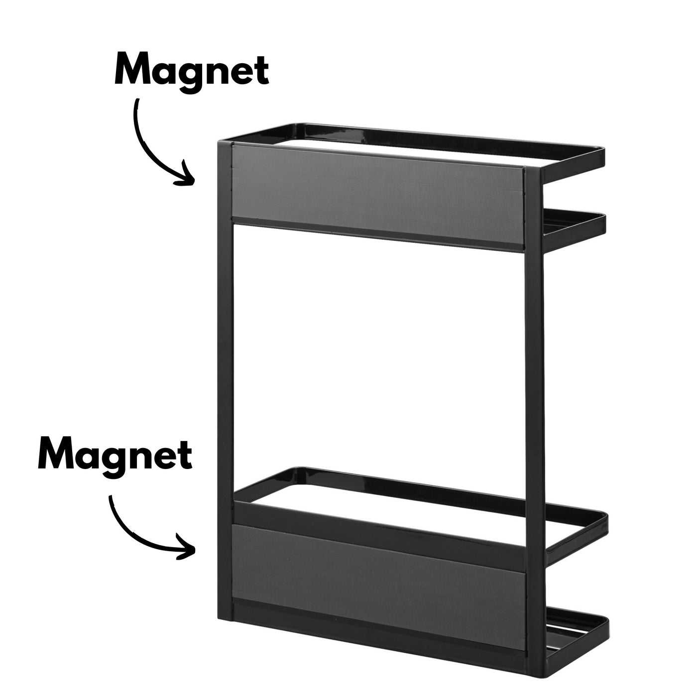 Magnetisk oppbevaringshylle sort 28 x 11,5 x 40 cm
