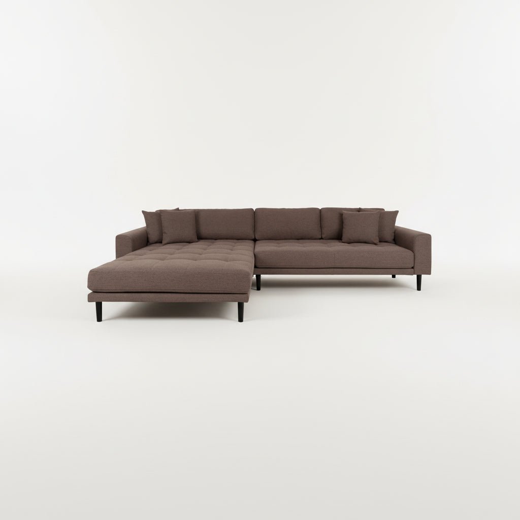 Lido Lounge sofa brun, venstrevendt - Lindas Dekor