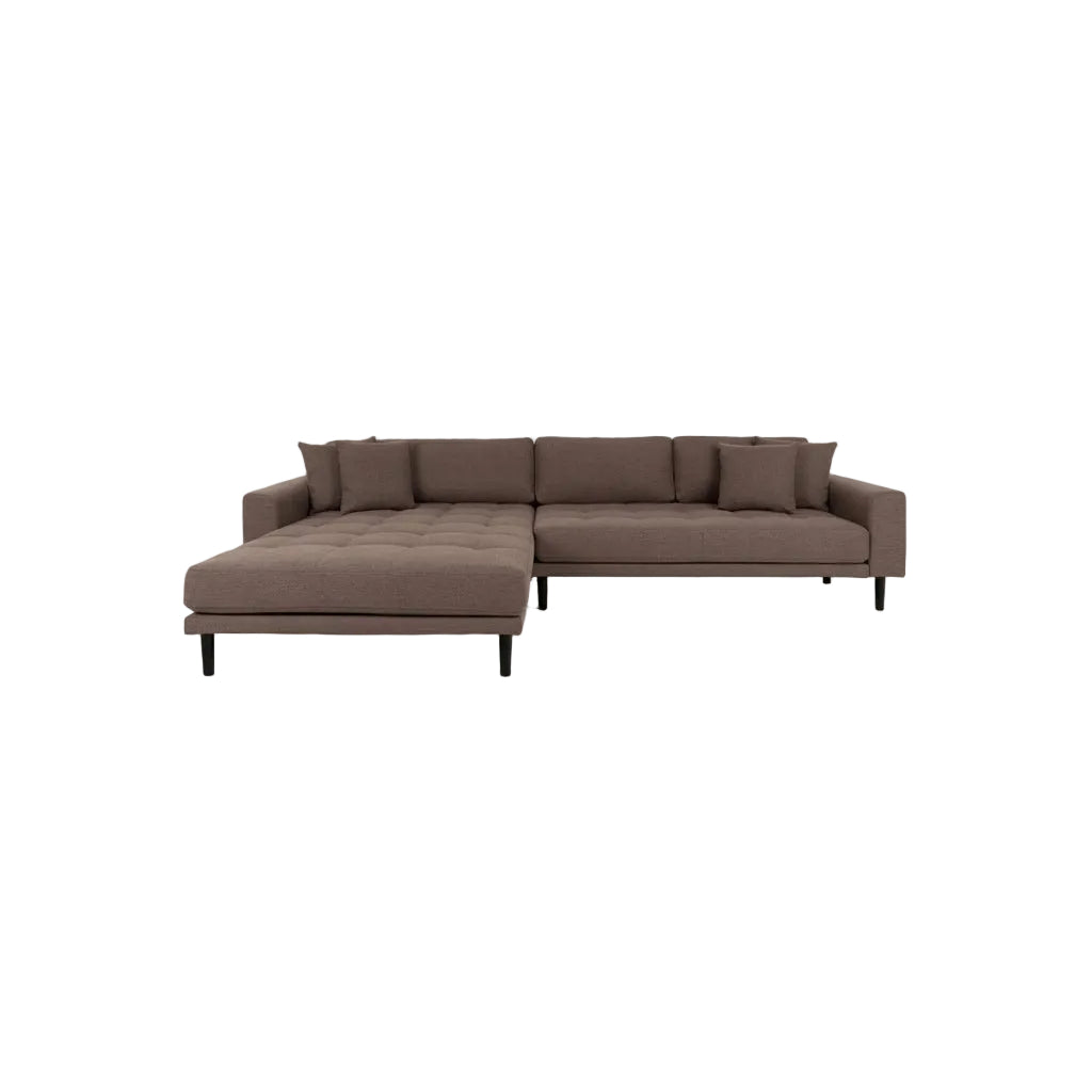 Lido Lounge sofa brun, venstrevendt - Lindas Dekor