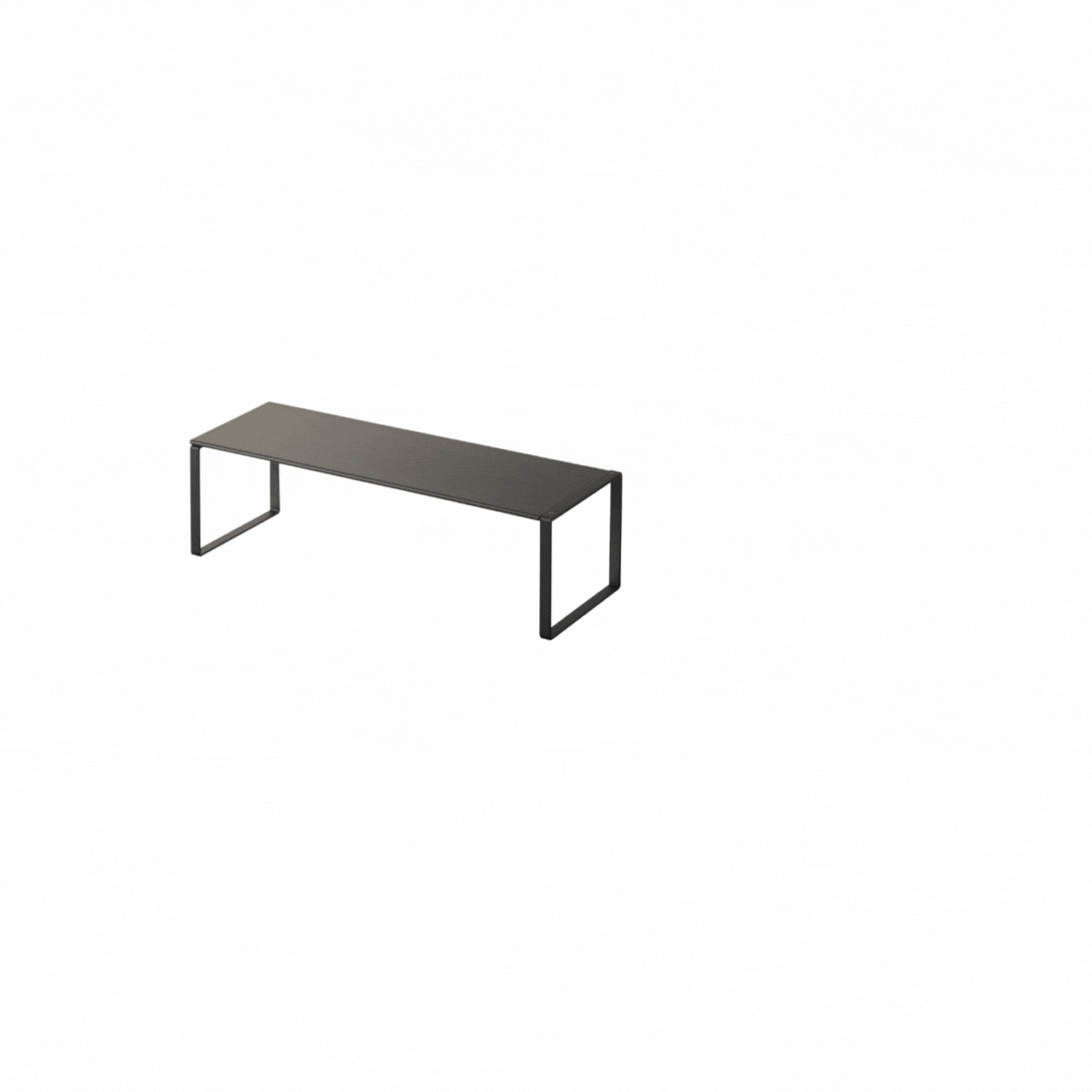 Utrekkbar skohylle i sort stål – minimalistisk design for skap og garderobe.