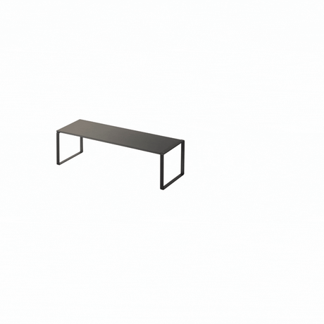 Utrekkbar skohylle i sort stål – minimalistisk design for skap og garderobe.