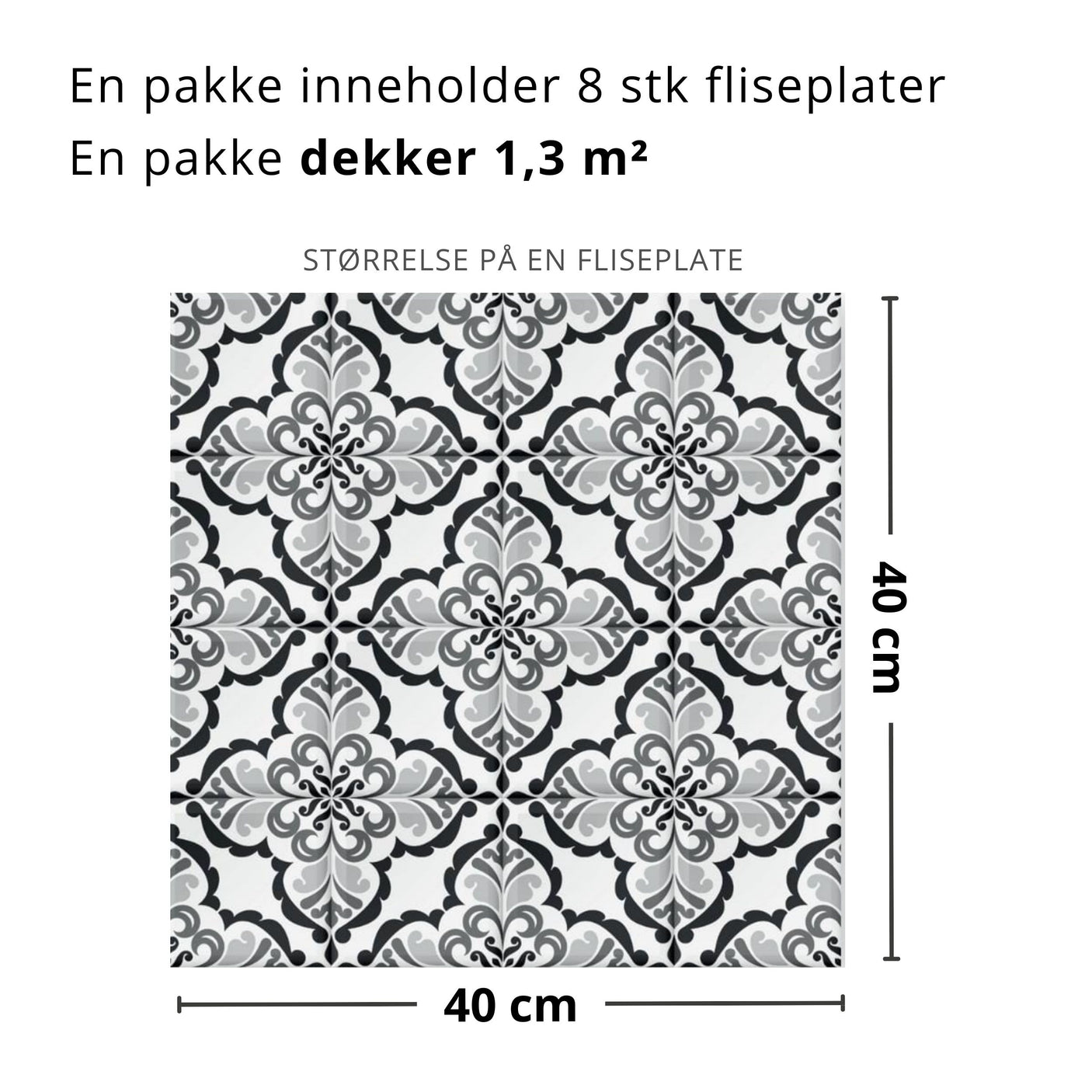 8-pk Lisbonne selvklebende fliser