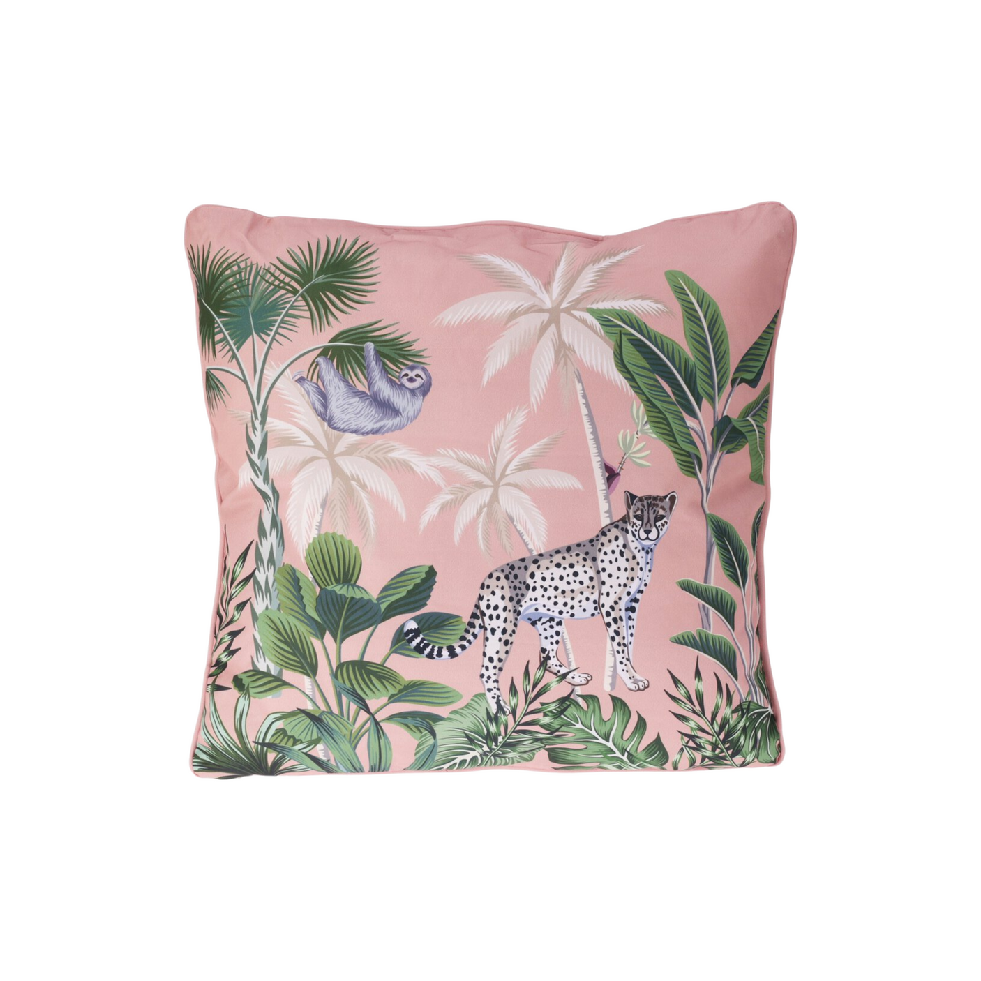 rosa pute med leopardmotiv inkludert innerpute