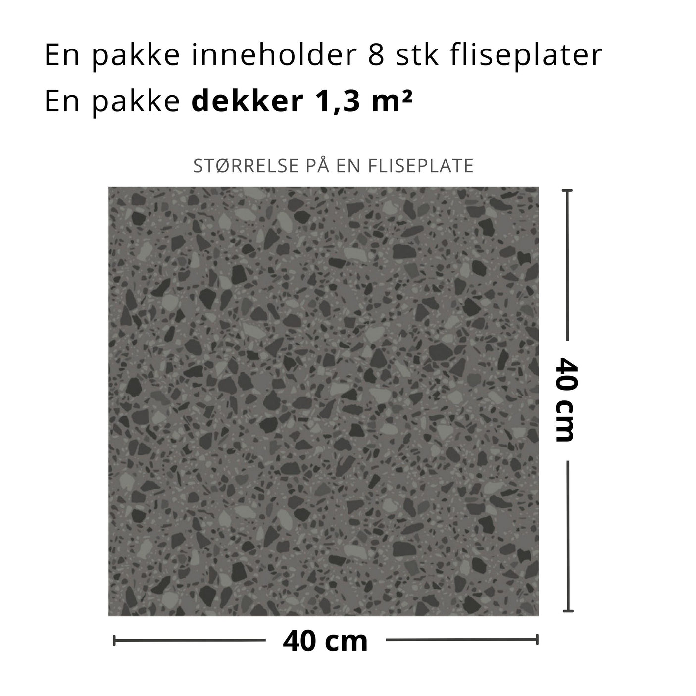 8-pk Venezia terrazzo selvklebende fliser