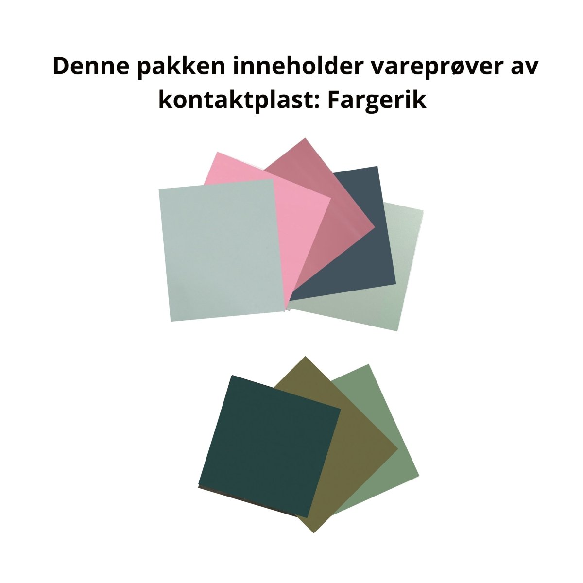 Vareprøvepakke av fargerik kontaktplast
