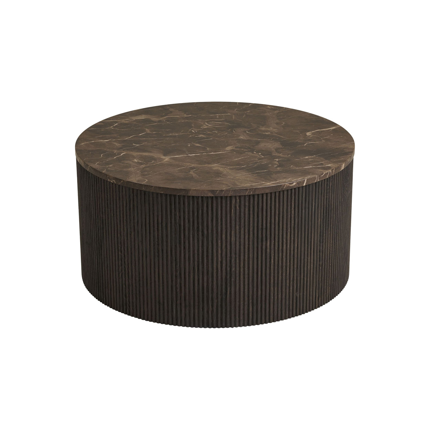 House Nordic Rota sofabord rund, mørk brun ø80 cm