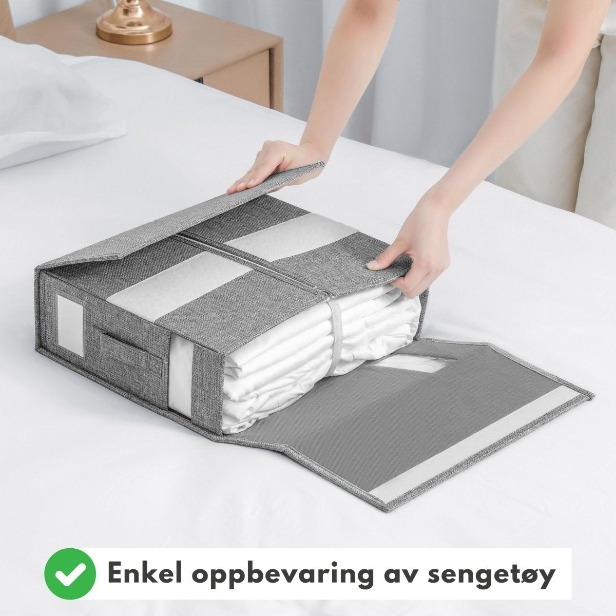 Oppbevaringsboks til sengetøy - Lindas Dekor
