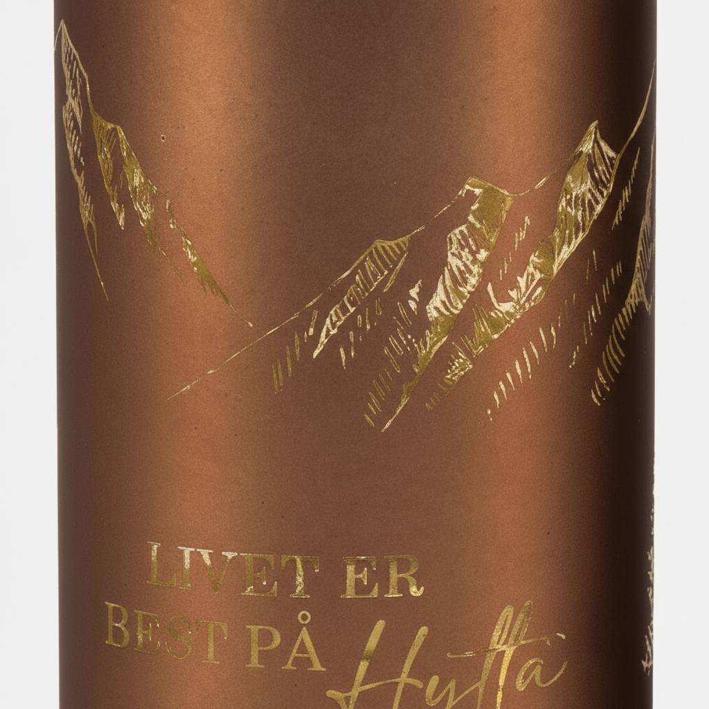 Lyslykt LED Livet på hytta brun 7 x 15 cm