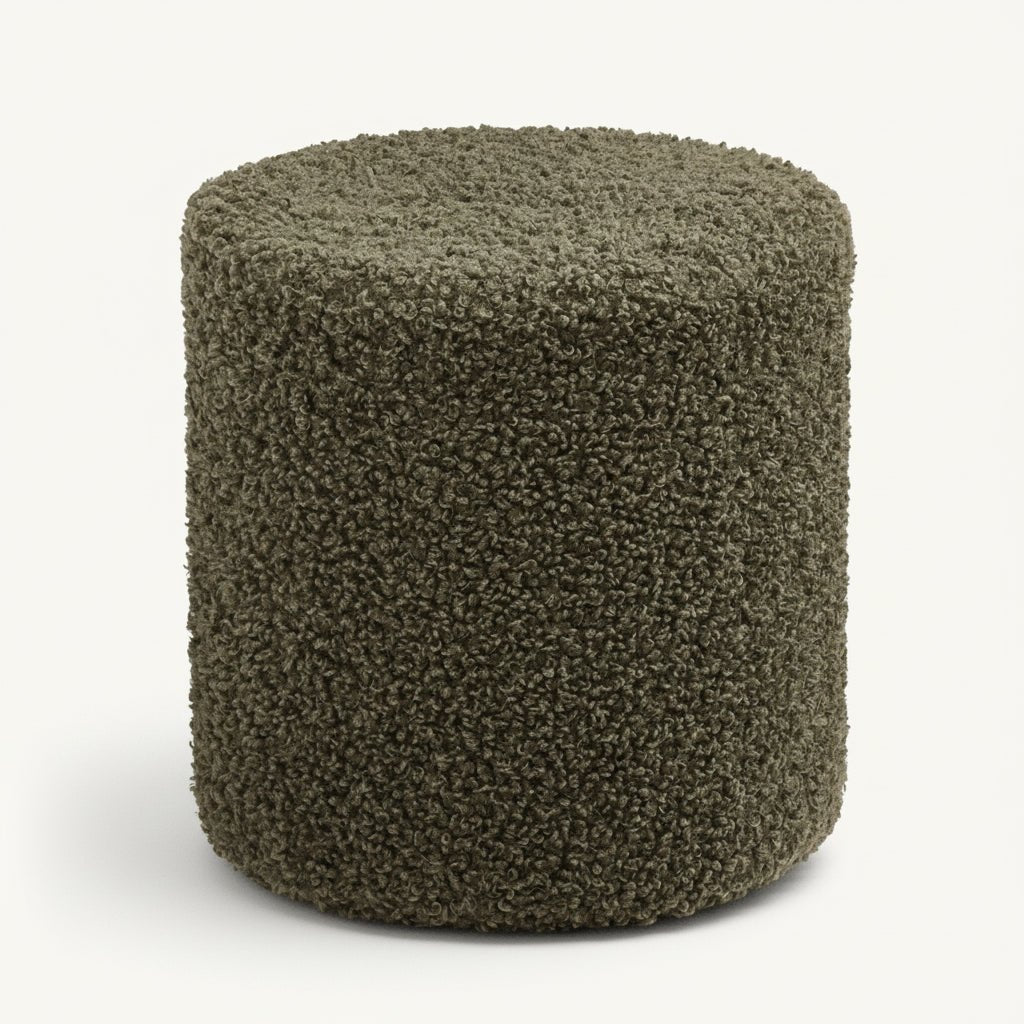 Ejby puff teddy grønn ø34 cm - Lindas Dekor