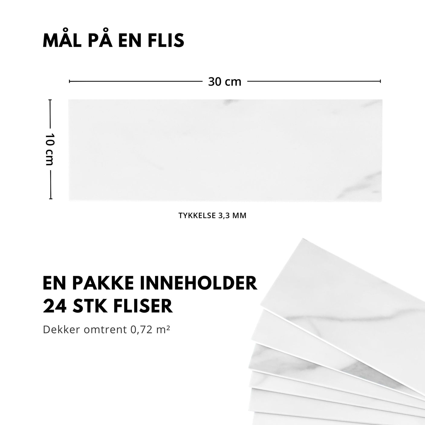 Nærbilde av Hailey fliser i hvit marmorlook med grå marmorering.