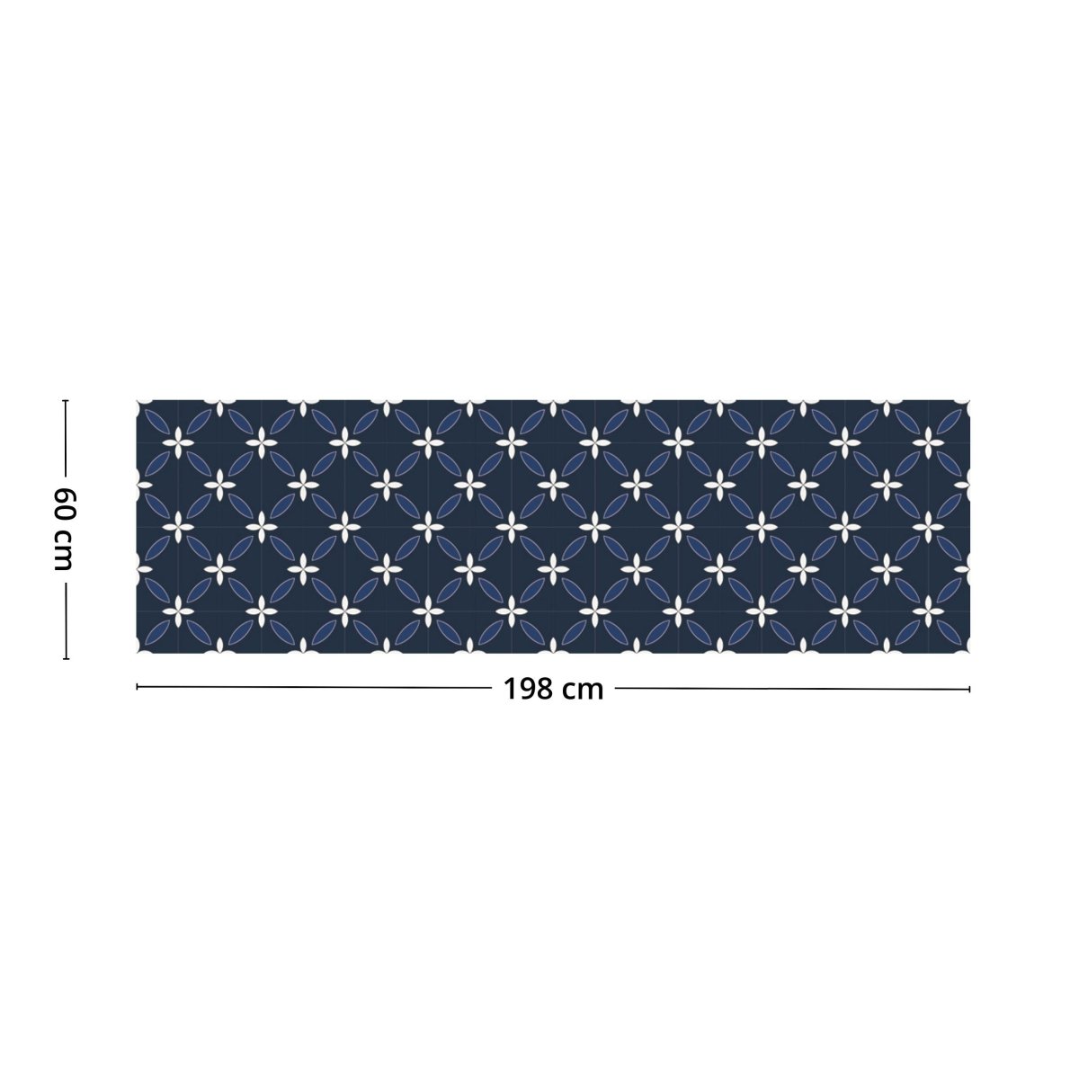 Classic Navy selvklebende backsplash - Lindas Dekor