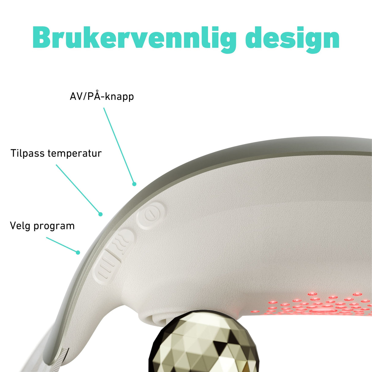 Massasjepute med varmefunksjon for økt komfort og blodsirkulasjon.
