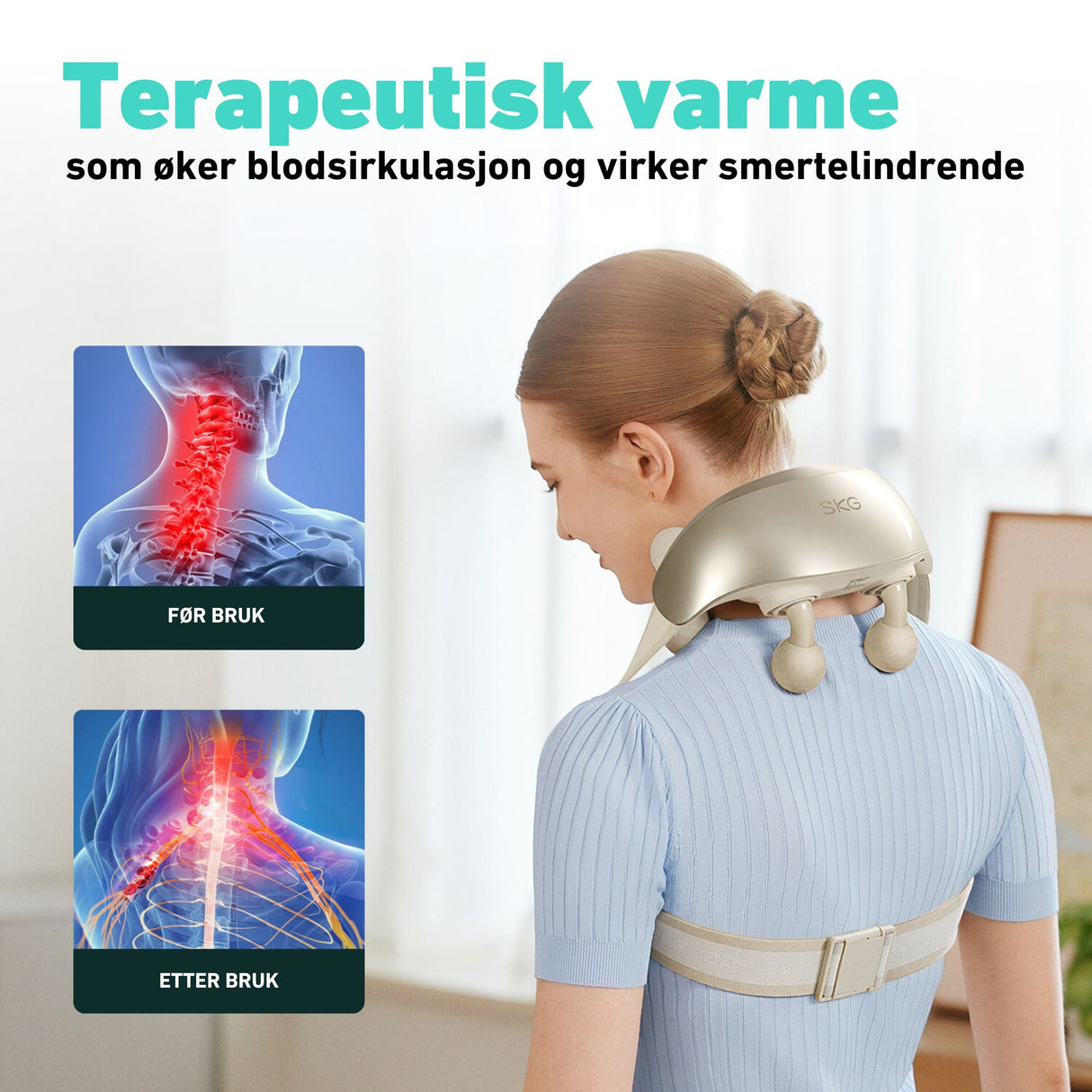 H7 Ultra massasjepute med justerbare intensitetsnivåer.