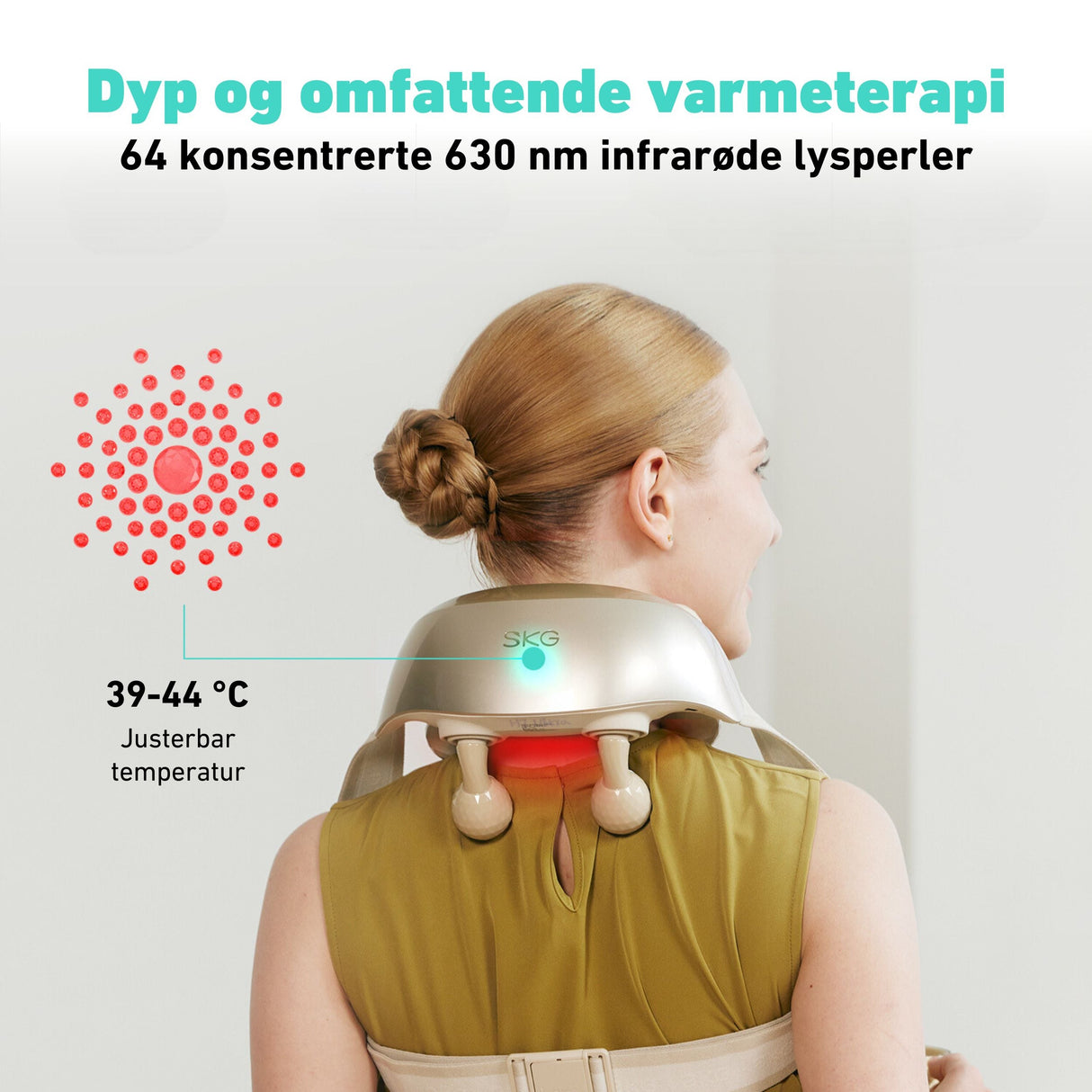 Ergonomisk design for optimal komfort og muskelavslapning.