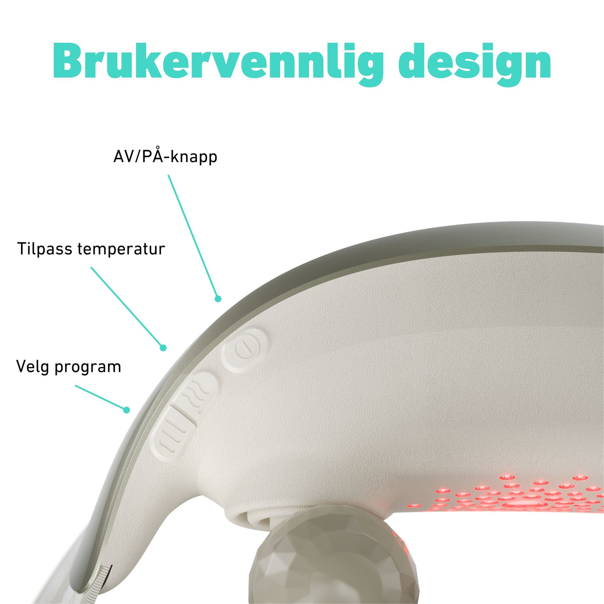 Kompakt og bærbar massasjepute, ideell for bruk hjemme eller på farten.