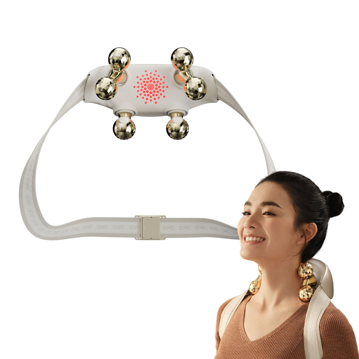 Elektrisk nakke- og skuldermassasje H7 Ultra Gold Edition med varmefunksjon.