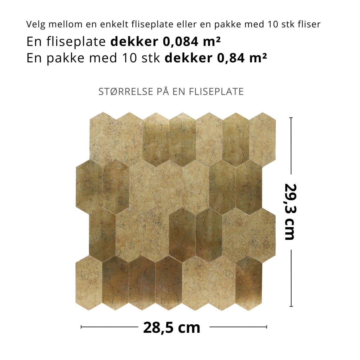 Aria selvklebende veggfliser - Lindas Dekor