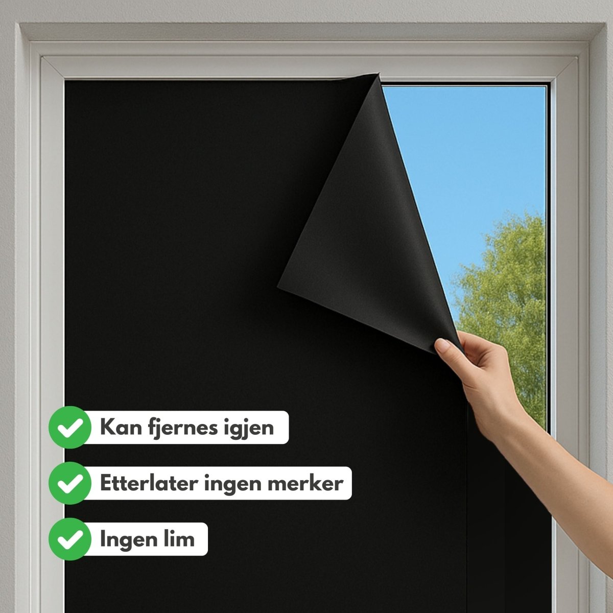 Supreme Static Blackout vindusfolie 120 x 200 cm - Lindas Dekor