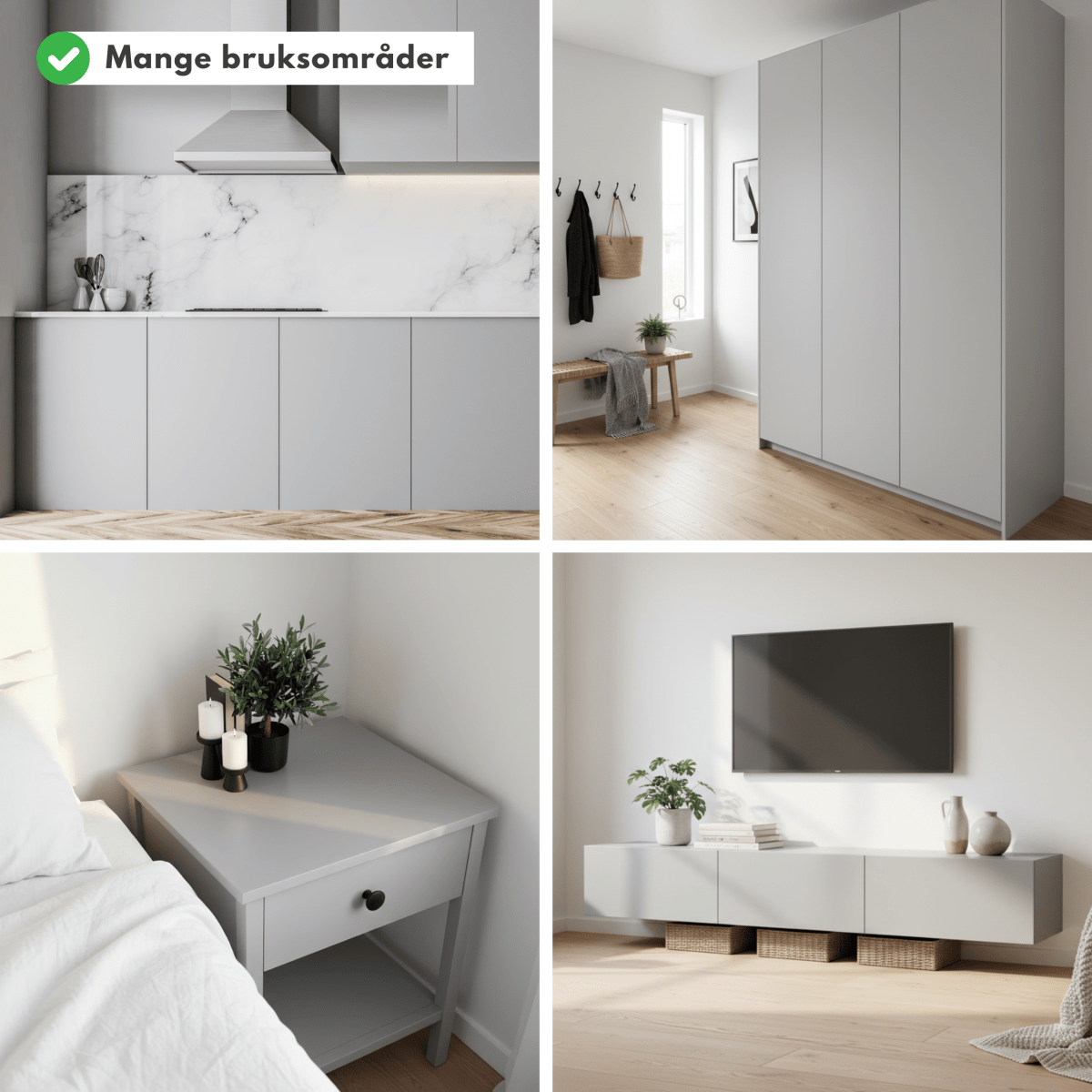 Premium Cloudy grey kontaktplast - Lindas Dekor