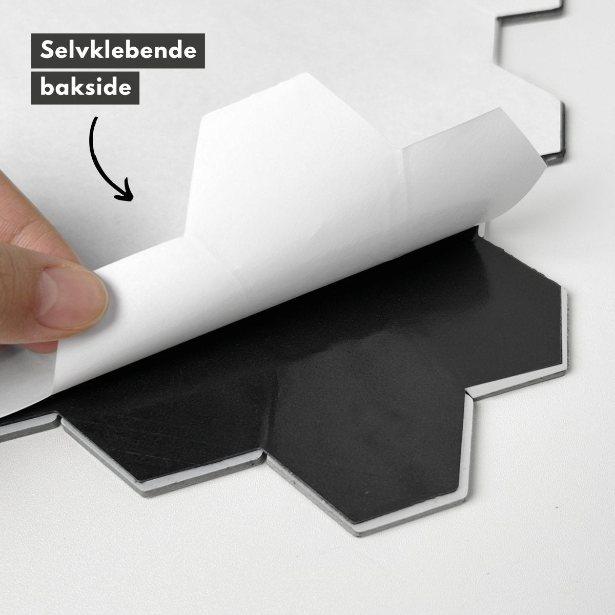 10 - pk Grace hexagon selvklebende veggfliser - Lindas Dekor