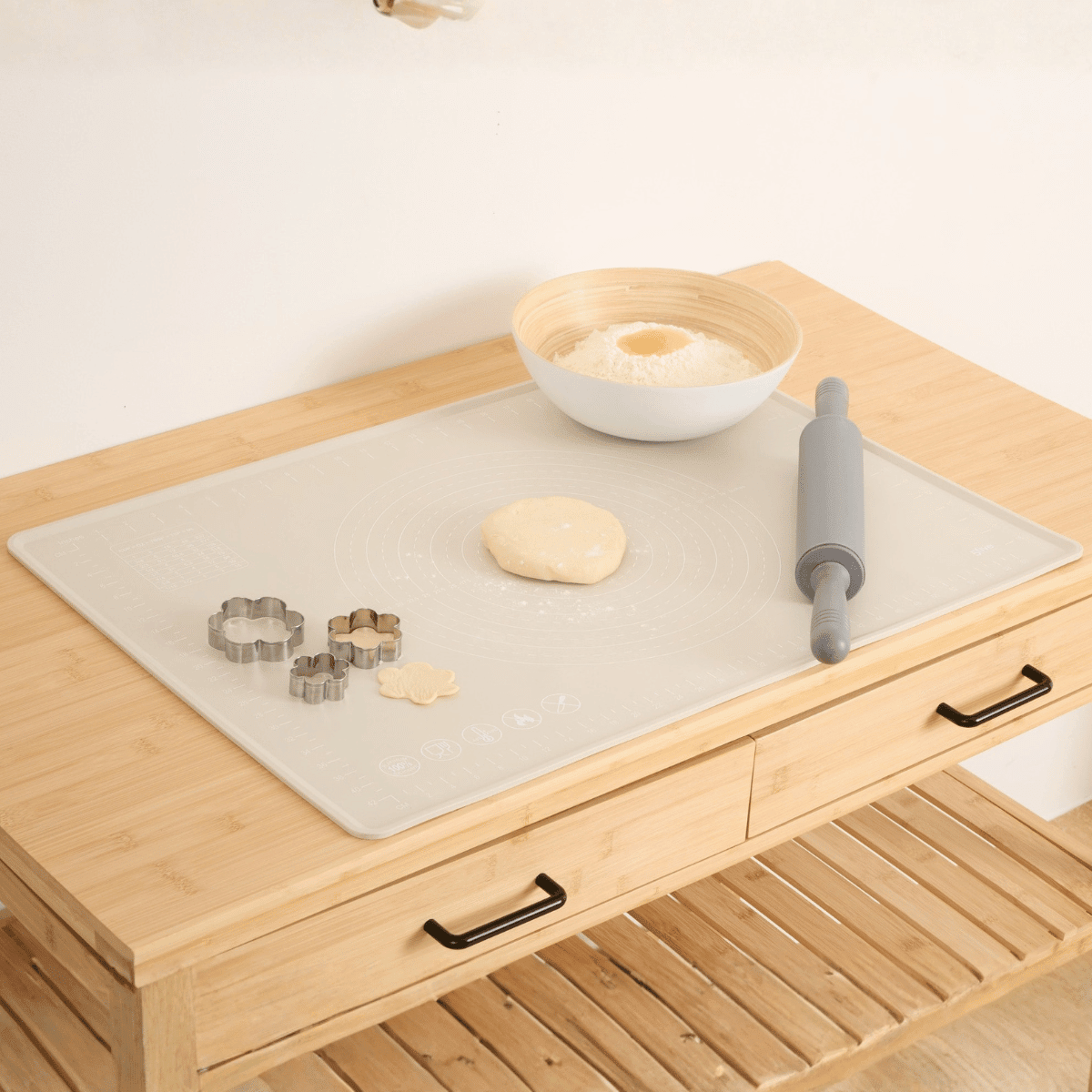 Bakmatta i silikon beige 69,8 x 49,7 cm - Lindas Dekor Bakmatta