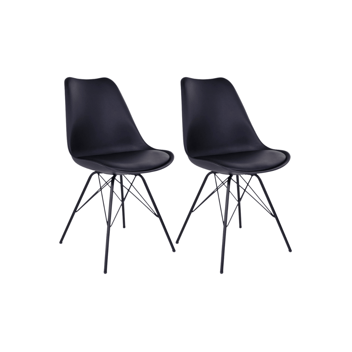2-pack Oslo spisestol svart - Lindas Dekor spisestol