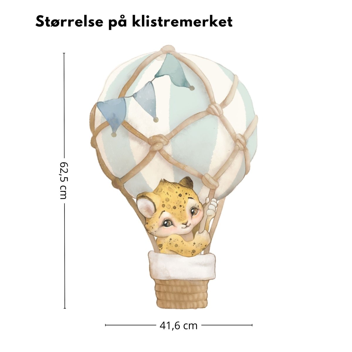 Luftballong klistremerke, blå - Lindas Dekor