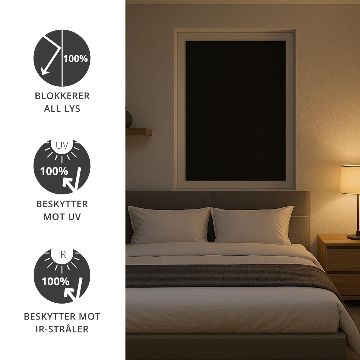Supreme Static Blackout vindusfolie 120 x 200 cm - Lindas Dekor