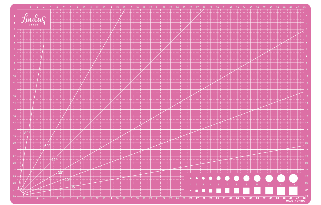 Skjærematte A3, rosa