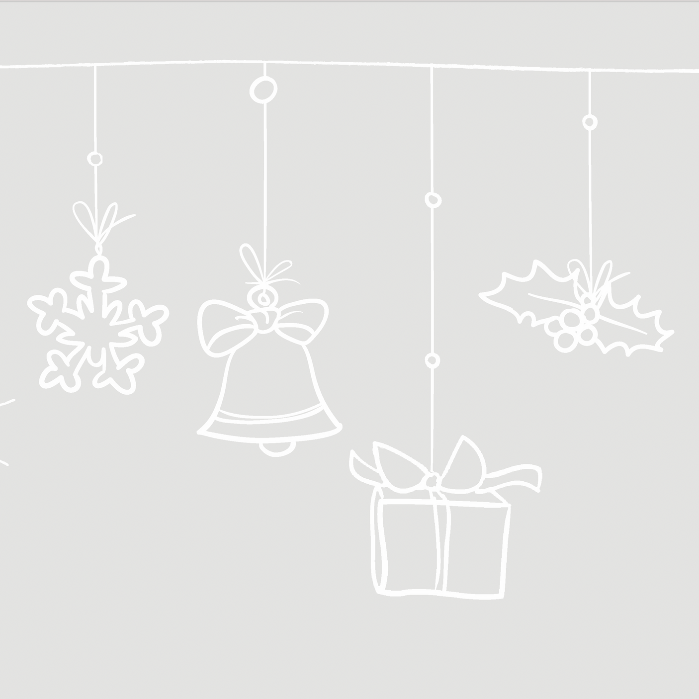 Dekorativ vinterfolie på glassdør – slipper gjennom lys