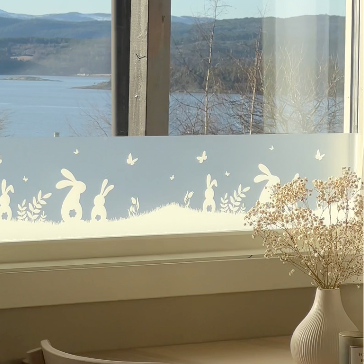 Limited Static påskekaniner vindusfolie