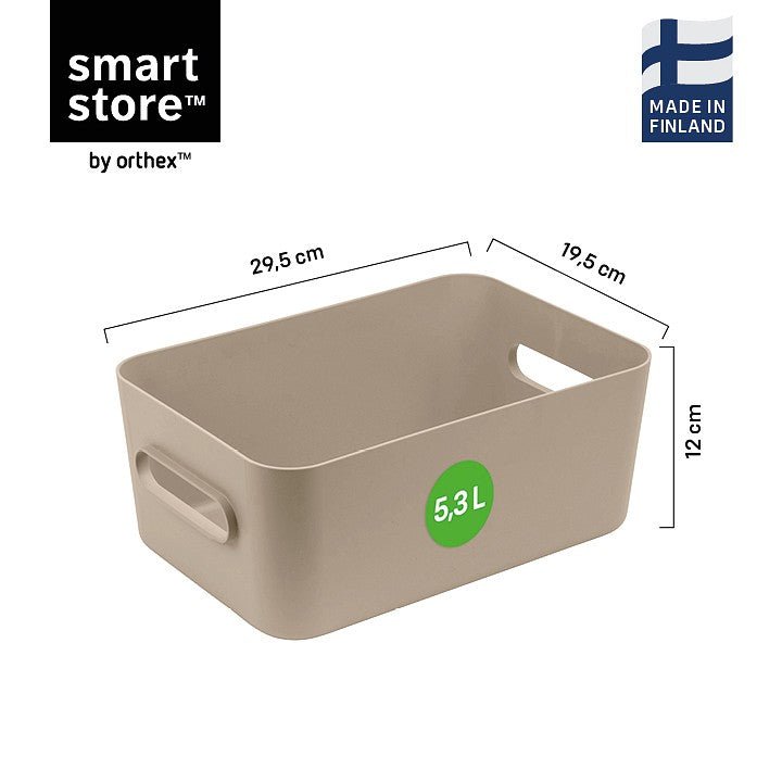 størrelse, volum og dimensjoner på smartstore comfort oppbevaringskurv i mose