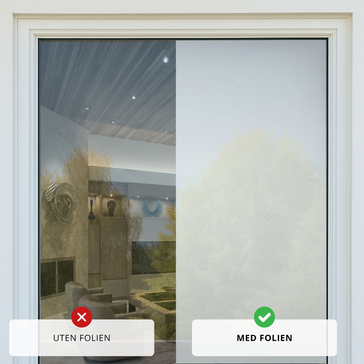 Vareprøve: Supreme Static Nordic Frost matt vindusfolie