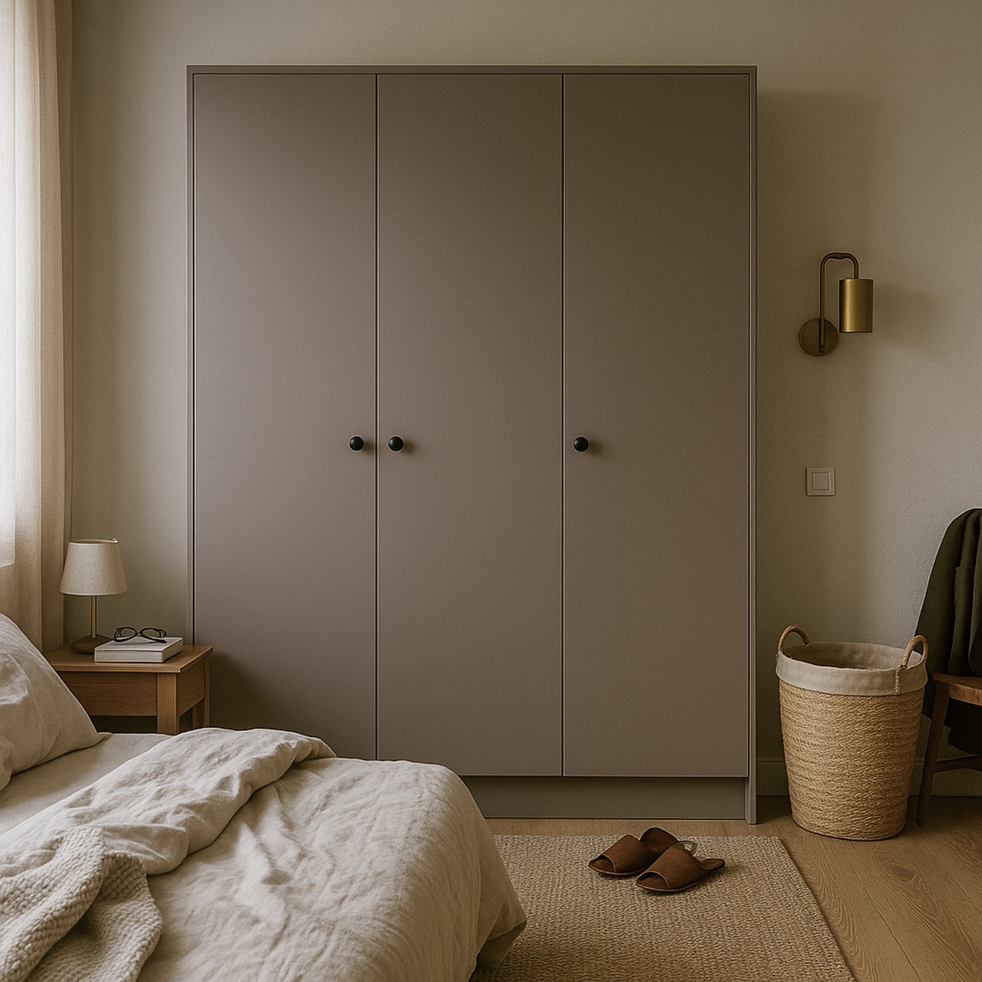 Uni matt lys brun kontaktplast