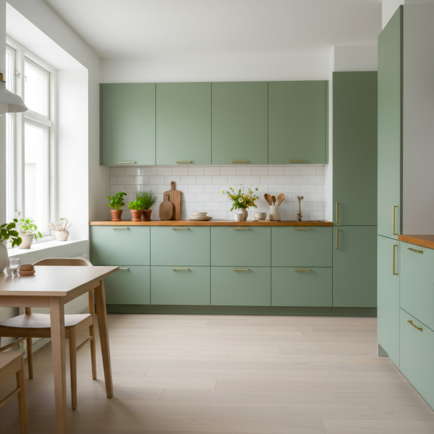 Uni matt Jade green kontaktplast