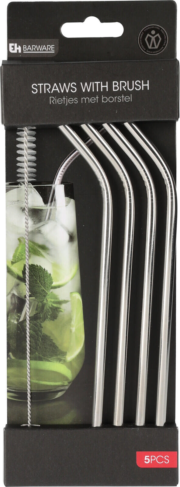 Metal sugerør 4 stk til smoothie og iskaffe