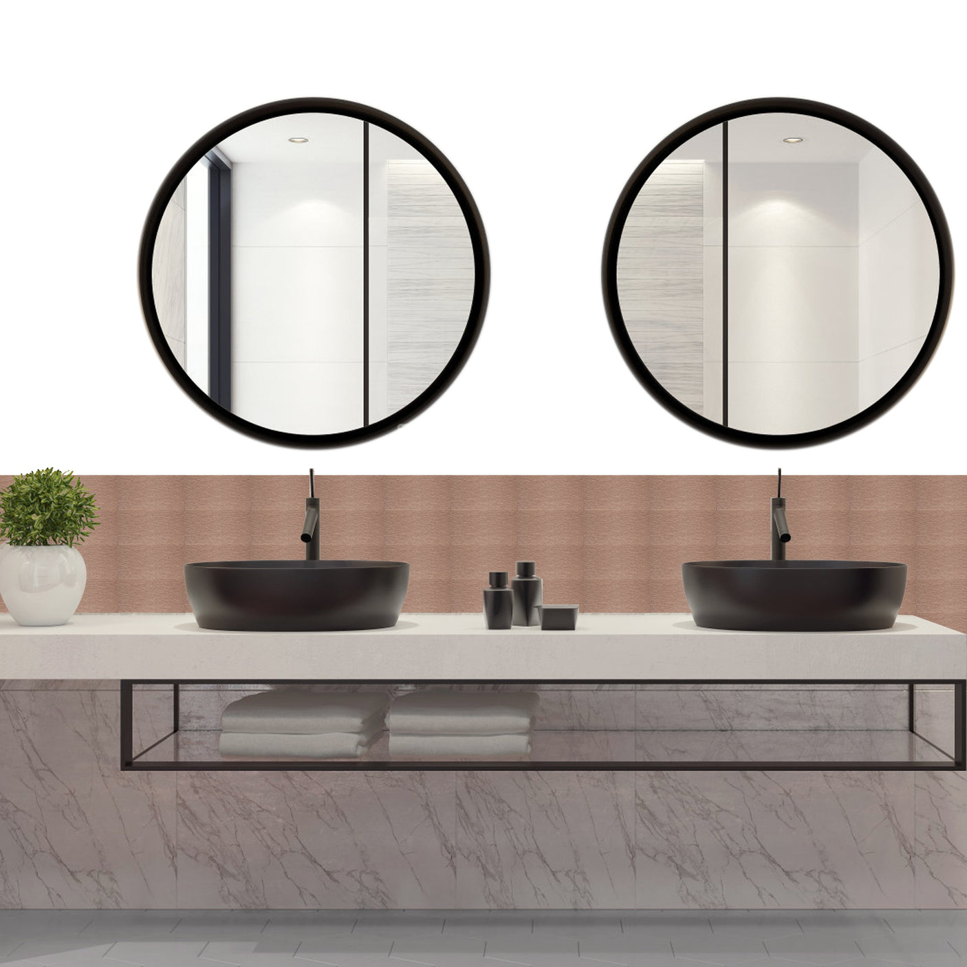 Selvklebende kobberflis ideell for fondvegger, nisjer og kjøkkenvegger.