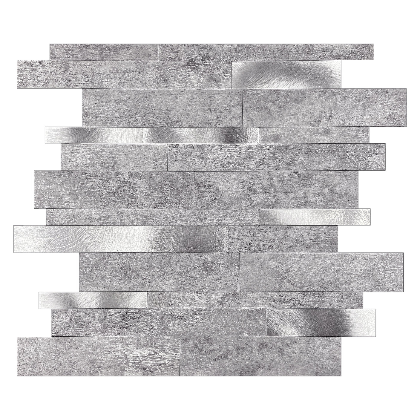 Stein lys grå XL selvklebende veggfliser med en realistisk steinstruktur i lysegrå toner.