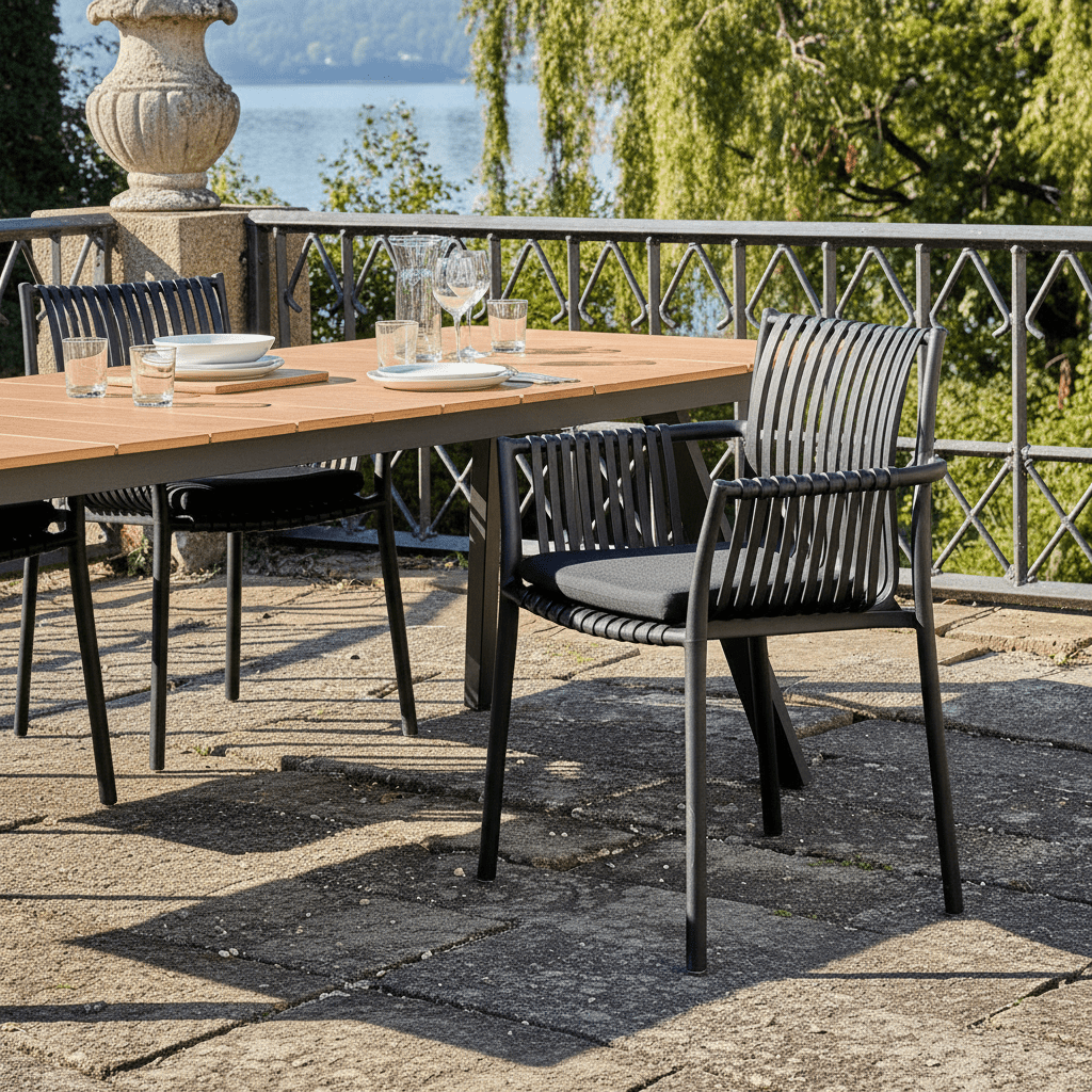 4 - pk Tulsa hagestol sort - Lindas Dekor