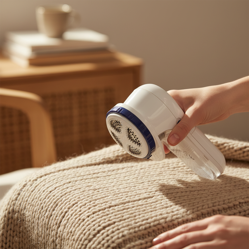 kompakt lofjerner i hvit design med ergonomisk grep