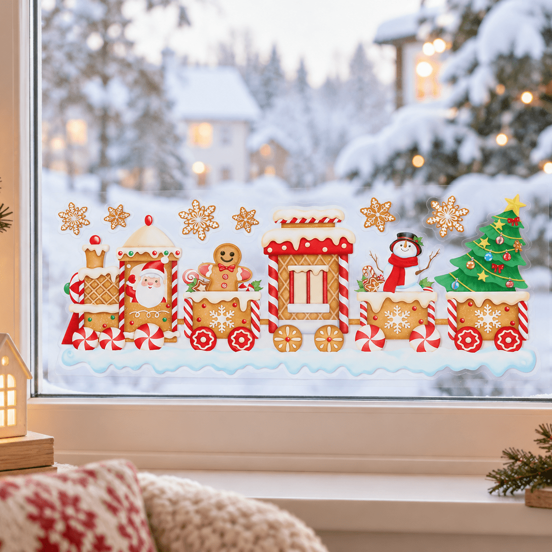 Nydelige stickers med pepperkakedesign