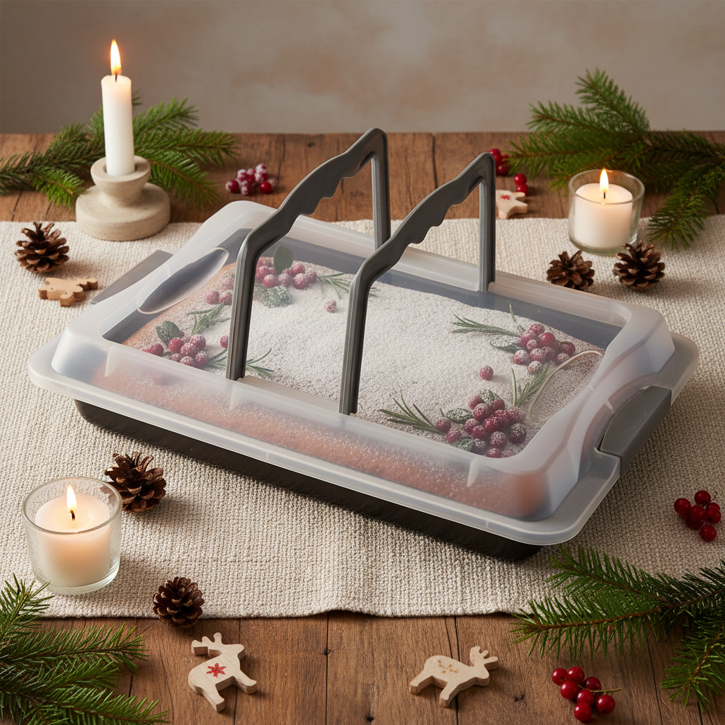 oppbevaring av bakverk i langpanne med lokk