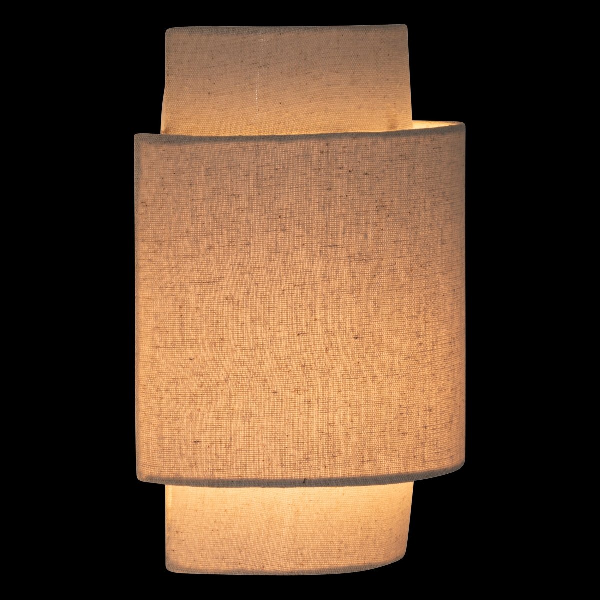 Vägglampa Nahel i beige lin 27 cm – tent