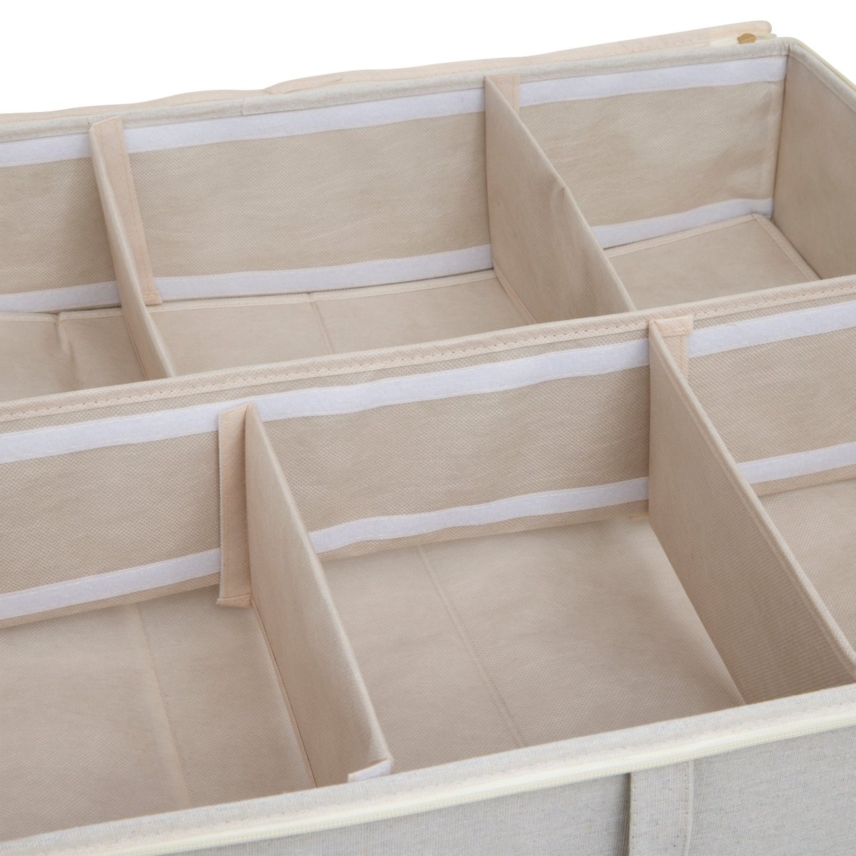 Oppbevaringsboks med hjul beige – detaljbilde 5