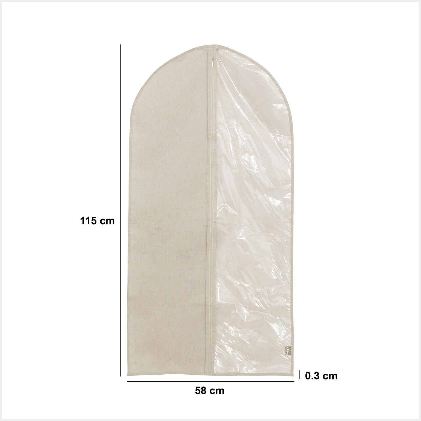 Hengende klestrekk beige – mål og dimensjoner