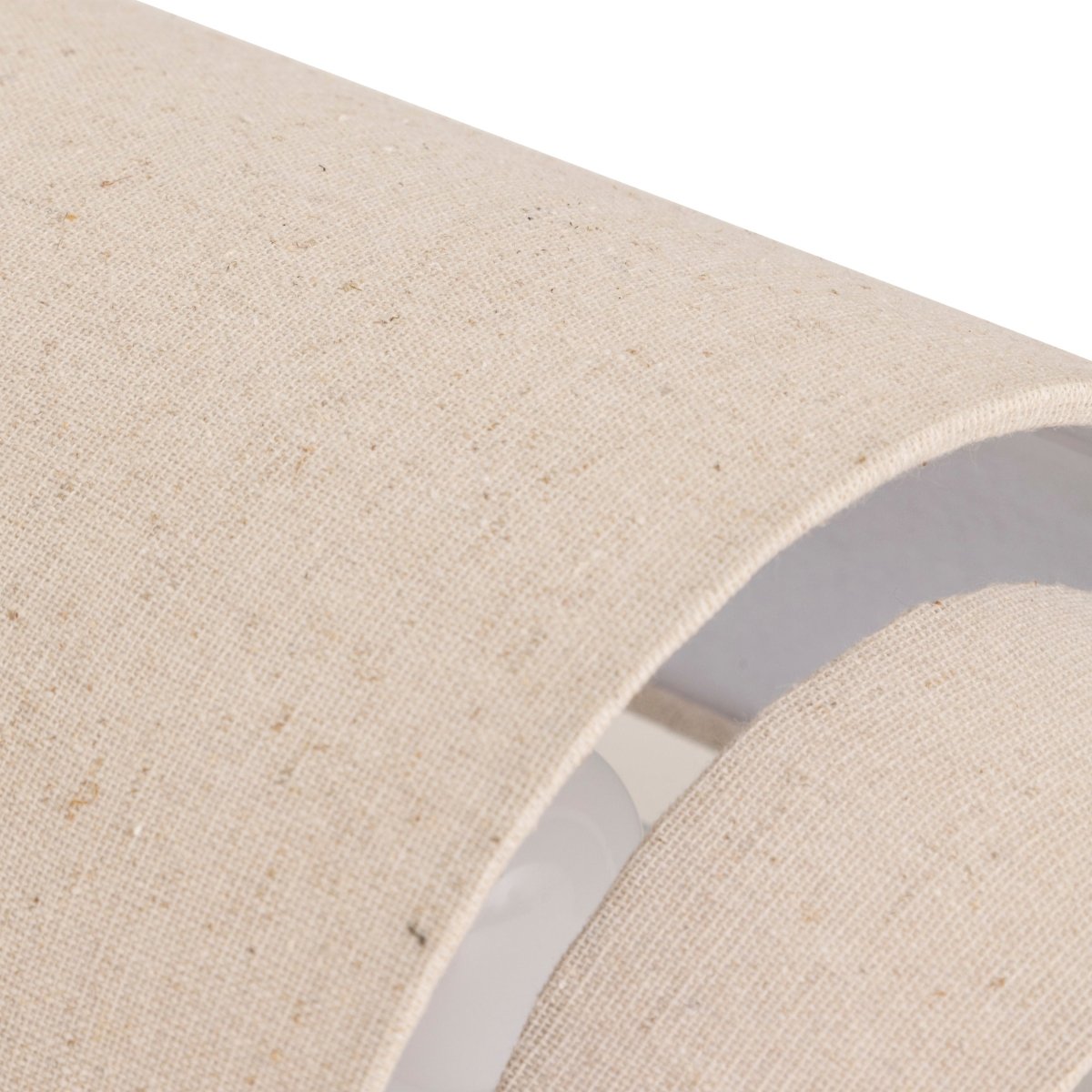 Vägglampa Nahel i beige linne 27 cm – materialinriktad