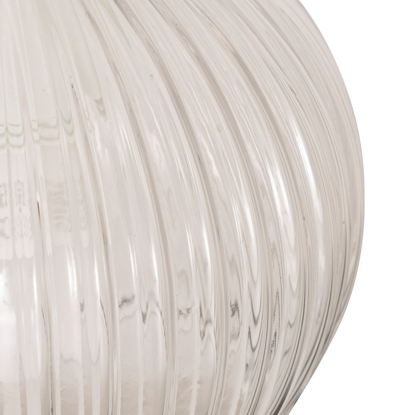 Vegglampe Krys med rillet glass gull 30 cm – materialnært